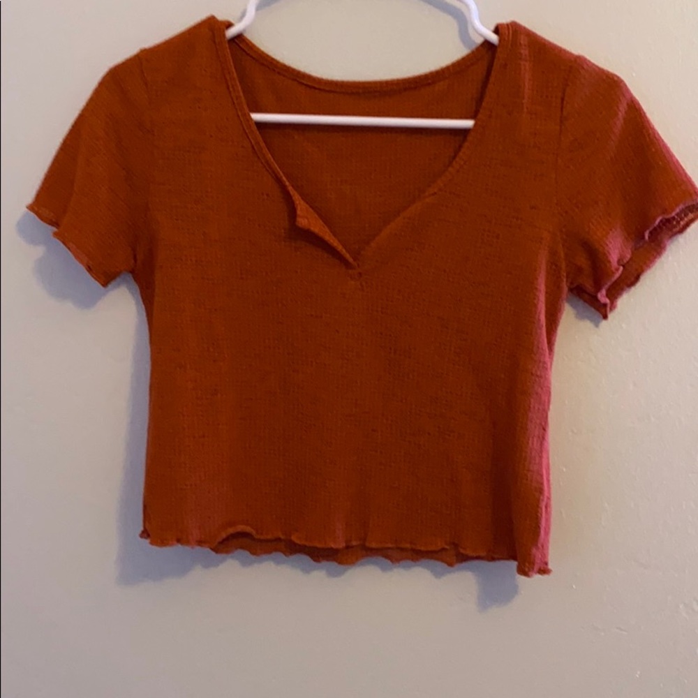 burnt orange short sleeve